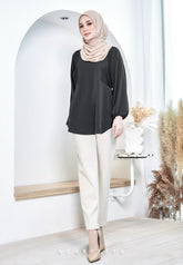 ZENIA EXECUTIVE BLOUSE (MIDNIGHT BLACK)